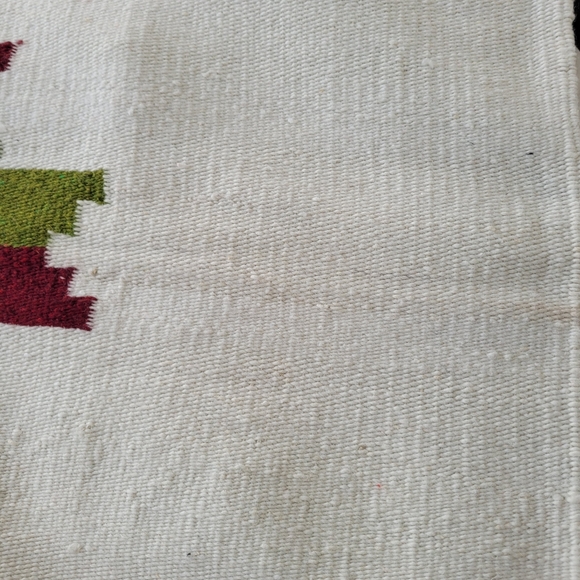 Vintage Mexican wool poncho with thunderbirds - Picture 10 of 11